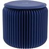 STOOLY - Sgabello pieghevole - in cartone riciclabile (Bleu de Paris, 28 cm)