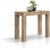 PAZZO DESIGN Tavolo Consolle Allungabile Doris, Rovere Rustico, Fino A 12 Posti, Cucina, Salvaspazio, Made in Italy, Da 45 A 300 Cm - id_1876