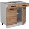 Vicco Mobiletto base per cucina R-Line, Rovere dorato, 80 cm