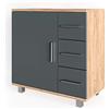 Vicco Mobile sottolavabo per bagno Ilias, Rovere dorato, 60 x 60.8 cm | con intaglio per sifone per l'installazione su lavabo