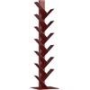 [en.casa] Libreria a Forma di Albero Scaffale da Terra in Acciaio con 12 Ripiani Mobile Espositore Verticale per Soggiorno Studio Camera da Letto 150 x 39 x 39 cm - Rosso