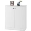 RELAX4LIFE Mobile Buffet da Cucina con 2 Ante, Credenza in Legno, Mobile Contenitore con 3 Scomparti, Credenza Moderna per Ingresso, Soggiorno, Sala da Pranzo (Bianco)