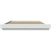 HEFZGDB Giroletto Bianco 160x200 cm in Legno Multistrato Letti Singoli Per Adulti Letto Matrimoniale Letto Singolo Bed Frame per Dormitorio Camera Da Letto Camera Degli Ospiti Albergo