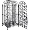 Generic Portabottiglie in ferro battuto per 35 bottiglie, stile romantico, stile metallico, portabottiglie da pavimento con porta con serratura laterale, ideale per gli amanti del vino, elegante armadietto