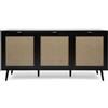Calicosy Bahut Daka 150 cm, 3 Porte, Colore: Nero/Natura