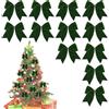 Matoebyr Fiocchi di Natale in Velluto, 12 Pezzi Fiocchetti Burgen Regalo Vintage, per Albero di Natale, Confezioni Regalo E Decorazioni Matrimoni (15 X 15cm)