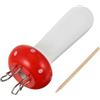 WOONEKY Magliaia a Forma di Fungo in Legno Rosso, Strumento Fai da Te per Lavori Artigianali Filati Lana, Cotone e Seta, Rocchetti per Maglieria per Principianti e Artigiani, Accessorio