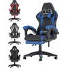 bigzzia Sedia Gaming,Sedia Ufficio Ergonomica con Supporto Lombare Sedia da Gioco in Pelle Pu con Altezza Regolabile-77