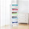 BUTORY Organizer da appendere, scaffale da appendere settimanale, con 6 tasche laterali in rete, organizer per bambini, pieghevole, salvaspazio, per casa, camera da letto, guardaroba