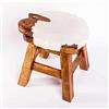 FairEntry Sgabello per bambini, in legno massiccio, motivo: pecora, altezza seduta 25 cm, per il nostro gruppo di seggiolini
