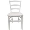 Sedam Srl Set Sedia Venezia Paesana, Legno Massello, Vari Sedute e Colori, Imbottita Paglia o Massello Cucina Casa Ristorante Agriturismo, Alta qualità (Laccata Bianca, Seduta Massello, 6)