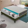materassi e doghe Materassiedoghe - Materasso 800 Molle Insacchettate Indipendenti - Alto 30 cm - 5 cm Memory Foam - Ortopedico - Ergonomico - 100% Made in Italy (160x190 cm)