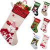 Xiuyours Calze Befana Personalizzate con Nome Calze di Natale da Appendere Personalizzare Grande Calza Befana da Personalizzare (38cm) Decorazioni Albero Natale Regali per Bambini Famiglia