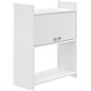 Inbagno Pensile sopra Lavatrice salvaspazio con Ante e Ripiani a Vista, L 65 x P 26 x H 79 cm, in PVC Bianco, Ideale per Esterni