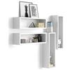 Mobili Fiver, Set di 4 Cubi da parete, Iacopo, Bianco Lucido, Nobilitato, Mensolo a Cubo da Parete Cucina e soggiorno, Made in Italy