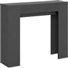 Itamoby, Consolle allungabile 90x25/181 cm Slick antracite spatolato