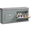 SoBuy Panca scarpiera con cuscino 104x24x51cm per ingresso