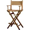ZStyle Sedia Regista Sgabello Pieghevole Leggera Portatile Director Make Up Hotel Ristorante Casa Veranda Bar Trucco Legno Di Faggio Tessuto Alta Truccatrice (Fusto noce - Tela tortora)