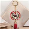 Doni Bomboniere Laurea 12PZ Portachiavi Tocco E Pergamena Triennale Magistrale Dottorato in Legno con Nappina Corona Alloro Simbolo Celebrazione Segnaposto Regalo Invitati Idee Complete Originali