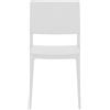 Cribel Set da 4 Sedie Zante in Polipropilene Ambra | Sedie Moderne Ergonomiche e Resistenti | Perfette per Cucina, Sala da Pranzo, Ufficio e Spazi Interni (BIANCA)