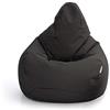 Loft 25 - Poltrona sacco da gaming, per soggiorno all'interno e all'esterno, resistente all'acqua, design ergonomico per offrire supporto al corpo, durevole confortevole(poltrona sacco, grigio scuro)