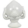 KORAT 12x Pumo CALAMITA Bianco Pugliese Chiuso in Ceramica con Scatola h. 6,5 cm con Foglie Decorative pomo Salentino Puglia bomboniera Matrimonio Comunione segnaposto 6,5 cm