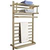 SXLSZ Scaldasalviette Elettrico Bagno Oro Spazzolato Radiatore Scaldasalviette Acciaio Inox Termoarredo Elettrico Basso Consumo 170W Scaldasalviette Asciugabiancheria da Parete,Plug in,Type B
