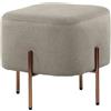 Brigros WeHome - Pouf Poggiapiedi In Tessuto, Pouf Sgabello Per Arredo Casa, Sgabelli Cucina, Soggiorno, Camera Da Letto, Ufficio, Poggiapiedi Da Scrivania, Vari Modelli e Colori (Quadrato, Grigio Scuro)