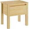 Erst-Holz Design Moderno per Comodino in Pino massello con cassetto 90.20-K14