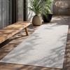 the carpet Mistra - robusto tappeto per esterni, resistente alle intemperie e ai raggi UV, adatto a balcone, terrazza, giardino d'inverno o cucina e sala da pranzo, crema, 80x200 cm