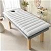 ZJIQOH Materasso Pieghevole Salone Di Bellezza In Memory Foam, Coprimaterasso Spesso Morbido con Foro Di Respirazione, Topper Traspirante per Spa(White,190 x 70 x 6 cm)