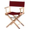 ZStyle Sedia da Regista Pieghevole in Legno, 90 cm di Altezza, 54 cm di Larghezza, 48 cm di Profondità, Nera (Fusto naturale - tela bordeaux)