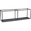 HowHomely Mensola da parete nera in metallo, decorazione da parete per soggiorno, 30 x 90 x 20 cm, libreria da appendere a parete o da cucina, scaffale per camera da letto, bagno o caffetteria