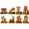 Aurora Store.it Natale Set 9 Casette presepe Piccole Miniatura Box assortite 8x5x10 h. cm presepio Napoletano casolari Decorazione