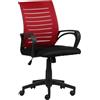 Totò Piccinni Sedia Poltrona Ufficio ASTRA con Braccioli, Girevole 360°, Altezza Regolabile, Ergonomica (Rosso)