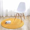 Fouriding Tappeto Rotondo Tappeti Tappetino Colore Puro Bambino Camera da Letto Soggiorno Cucina Cucina Moderno Non Antiscivolo Yoga Decorazioni Giallo