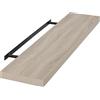 EUGAD Mensola a Muro, Scaffale a Parete in Legno MDF, 100cm, Rovere chiaro, Mensola Multiuso a Scomparsa Decorazione per Soggiorno, Camera da Letto, Salotto