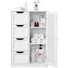 Yaheetech Cassettiera Camera da Letto con 4 Cassetti Armadietto Bianco a Terra da Salotto Bagno Cucina Mobiletto Ingresso Corridoio 56 x 30 x 82 cm