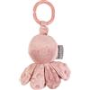 Nattou Peluche-attività in Poliestere, con Vibrazione e Anello di Dentizione in Silicone, Polpo, Ca. 15 cm, Lapidou, Rosa