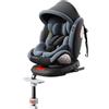 Veitoalioy Seggiolino auto per Bambini con Rotazione 360°, Regolabile Rivolto in e posteriore seggiolino, Cuscino testa regolabile, Altezza e inclinazione regolabili (Grey with Pedal stand)