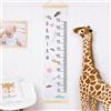 Wanapix | Metro Altezza per bambini personalizzato | Originale per cameretta bambino/neonato | Include corda per appenderlo | Tabella di crescita | Universo