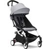 Stokke Passeggino Stokke YOYO3 da 6 mesi - Include telaio bianco/cuscino seduta Stone + Capottina - Si ripiega e si apre in un lampo - Leggero e compatto - Compatibile con il bagaglio a mano