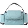 Hiseng Borsa Organizer per Passeggino, PU Universale Portatile Borsa Passeggino Organizer, Tracolla, Grande Capacità, Scomparti Multipli, Borsa Fasciatoio per Carrozzina (Blu,35x15x11cm)