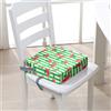 FANSU Rialzo da Sedia per Bambini Stampa di Anguria Comodo e Smontabile Cuscino Seduta per Sedia Cuscino Alzasedia con Cinghie Lavabile per Seggioloni Alza Sedia (Verde,32x32x8cm)