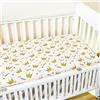 Odot Lenzuolo con angoli Lenzuola Carrozzina Neonato, Lenzuola da Culla Bambino Coprimaterasso, Lenzuola Navicella con Angoli Elasticizzati Lenzuola per Culla (130x70cm,beige)