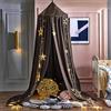DOTBUY-SHOP Baldacchino per Letto Bambini, Cupola Rotonda Zanzariera Tinta unita Principessa Tenda di Gioco Netto Buon per la Stanza da Letto della Bambino che Gioca (Marrone)