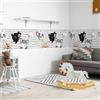 kina - SM0055 Adesivi Murali Fasce per Camerette Bambini - Grafica Cagnolini compagnoni Greche Protezione e Decorazione Pareti Rivestimento Mobili Tavoli e Armadi 40x130 cm