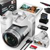 NBDDIGITAL MC-S205-BP-WH-US-2507 - Fotocamera digitale professionale da 64 MP per fotografia con autofocus, fotocamera da viaggio compatta 16X anti-shake con WiFi e controllo app, flash, MC-S205-BP-WH-US-2507