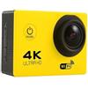 AMRTTWY Action Camera, Videocamera subacquea Ultra HD 4K con casco impermeabile, schermo da 2,0 pollici, videocamera sportiva WiFi,per Ciclismo, Moto(Yelllow)