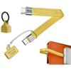 Generico Adattatore di tipo C - Trasferimento 80 Gbps 13,7 cm, convertitore maschio femmina | Cavo di ricarica Tablet Notebook Telefono Home Office Lavoro Lavoro Viaggi quotidiani Veloce PD240W Cavo flessibile
